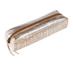 KLEO-PATHRA CUIR Trousse rectangulaire 4x21x6 cm cm Argent