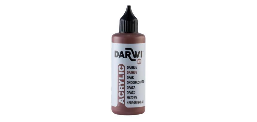 Darwi Flacon de 80 ml de Peinture Acrylique Universelle Opaque - Marron foncé