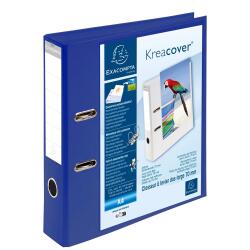 Kreacover®Prem'Touch® ordner met hefboom met rug 70mm - A4 - Blauw