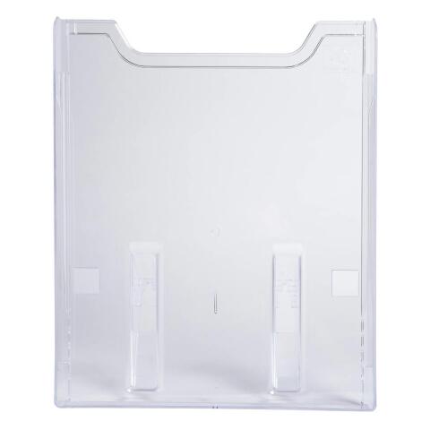Elemento de pared de distribuidor folletos (a montar) - A4 vertical - 8 x 23,9 x 30 cm - 80x239x300 mm - Cristal