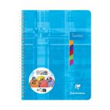 Cahier de textes reliure intégrale 17x22cm 144 pages grands carreaux Couleur aléatoire - Assortis