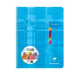 Cahier de textes reliure intégrale 17x22cm 144 pages grands carreaux Couleur aléatoire - Assortis