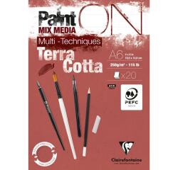 Bloc PaintON TERRACOTTA collé A6 20F