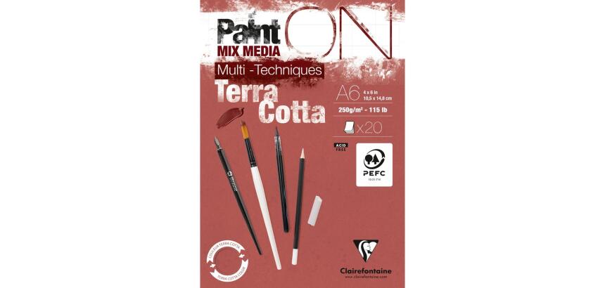 Bloc PaintON TERRACOTTA collé A6 20F