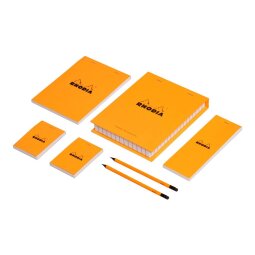 Coffret Rhodia l'essentiel - petits carreaux 5x5 - Orange