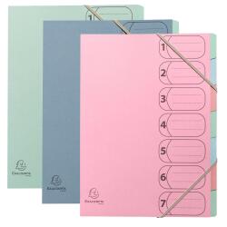 Exacompta AutentiK Multipart Harmonika File 7 Part A4 - Assorted colours