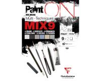 PaintON Mix 9 bloc collé 18F A2 250g assorti 9x2F
