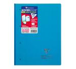Bloc de cours agrafé grand côté Koverbook A4+ 80 feuilles détachables perforé 4 trous grands carreaux couleur aléatoire - Assortis