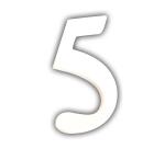 Petit chiffre 5 12cm - Blanc