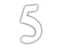 Petit chiffre 5 12cm - Blanc