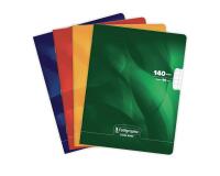 Cahier piqué 8000 CARTE 17x22 cm 140 pages grands carreaux 90 g - Assortis