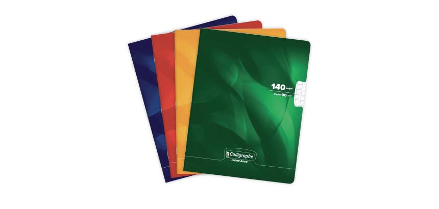 Cahier piqué 8000 CARTE 17x22 cm 140 pages grands carreaux 90 g - Assortis