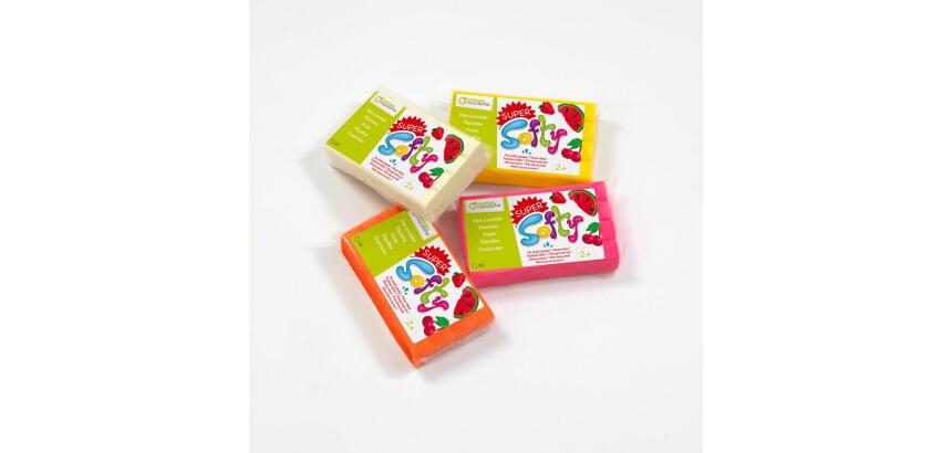 Super Softy lot 4 pains 350g Coul.flashy - Multicolore