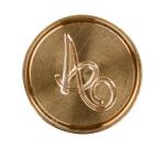 Pastille laiton sceau sur broche lettre anglaise