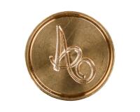 Pastille laiton sceau sur broche lettre anglaise