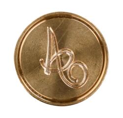 Pastille laiton sceau sur broche lettre anglaise
