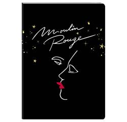 Moulin Rouge, Carnet brochure souple A6 10,5x14,8 cm, 128 pages, uni, ass.