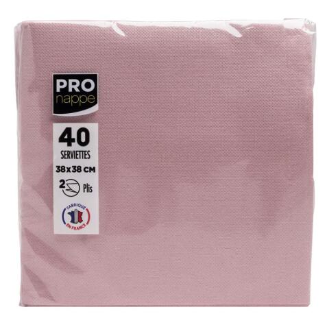 Packung mit 40 Servietten, mikrogeprägt, Tissue, 2-lagig - 38x38cm