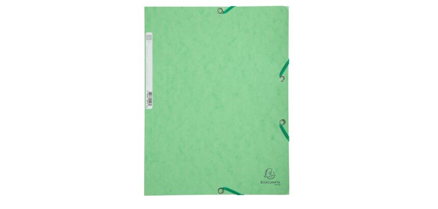 Chemise 3 rabats à élastiques carte lustrée 400g/m2 - A4