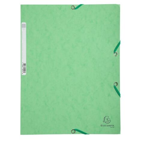 Carpeta Exacompta con gomas y 3 solapas "Scotten" cartulina lustrada 400grs Nature Future - A4 - Verde claro