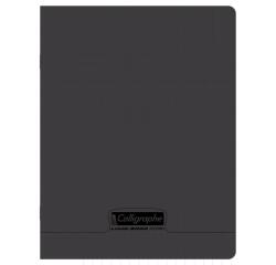 Cahier piqué 8000 POLYPRO 17x22 cm 96 pages grands carreaux 90 g - Noir
