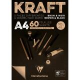 Kraft bi-face bloc collé 60F A4 90g