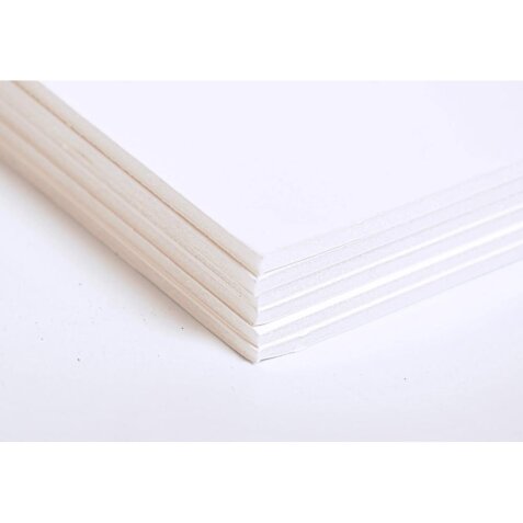 Carton Mousse 4 feuilles 100x141cm 10mm - Blanc