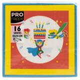 Paquet de 16 serviettes ouate 2 plis - 33x33 cm