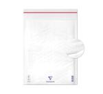 Boite de 100 Pochettes Blanches Matelassées de Film à Bulles 270x360 mm - Auto-adhésives - Blanc