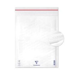 Boite de 100 Pochettes Blanches Matelassées de Film à Bulles 270x360 mm - Auto-adhésives - Blanc