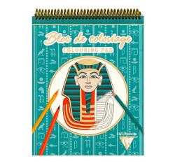 COLORIAGE, Bloc de 20 feuilles 250g/m2 au format 25x20cm - Egypte 1