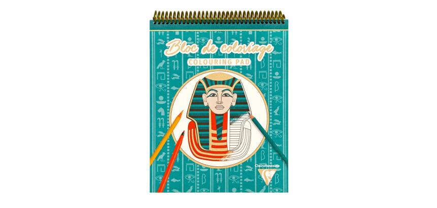 COLORIAGE, Bloc de 20 feuilles 250g/m2 au format 25x20cm - Egypte 1