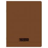 Cahier piqué 8000 POLYPRO 17x22 cm 96 pages grands carreaux 90 g - Marron