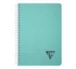 Carnet reliure intégrale Linicolor ESSENCE A5 180 pages ligné + marge couverture plastique polypropyène rainuré - Bleu lagon