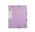 Boite de classement Cartobox livrée à plat Dos 60mm carte lustrée Aquarel - A4 - Couleurs assorties