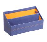 Rhodiarama porte-courrier simili cuir italien 25x10x14 cm - Saphir