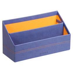 Rhodiarama porte-courrier simili cuir italien 25x10x14 cm - Saphir