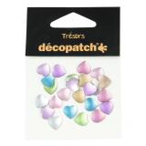 Sachet 24 coeurs 1cm - pastel - Assortiment pastel