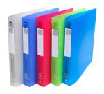Classeur 4 anneaux plastifié Exacompta Chromaline A4 maxi - Dos 3 cm couleurs assorties