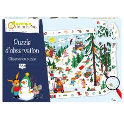 Puzzle d'observation, Vie à la montagne - Bleu