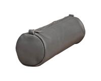 Trousse en cuir Age Bag ronde 21xØ6 cm - Gris