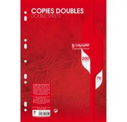 Copies doubles 7000 sous film A4 200 pages perforées grands carreaux 70 g