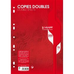 Copies doubles 7000 sous film A4 200 pages perforées grands carreaux 70 g