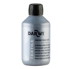 DARWI Flacon de 250 ml de Peinture Textile Métallique - Argent
