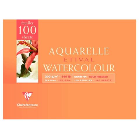 Etival bloc collé 2 côtés 100F 30x40cm 300g grain fin