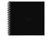 Rhodia Touch Watercolor Book, papier 100% coton grain satiné 300g - 21x21 cm, 40 pages - Noir