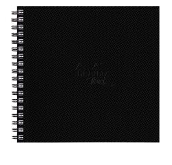Rhodia Touch Watercolor Book, papier 100% coton grain satiné 300g - 21x21 cm, 40 pages - Noir