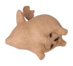 Tirelire cochon volant 15,5x11x14cm - Kraft