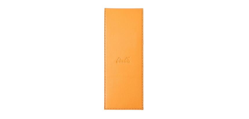 Rhodia ePURE porte-bloc avec porte-crayon + bloc N°8 petits carreaux 5x5 - Orange