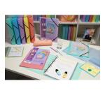 Classeur 2 anneaux 15mm polypropylène Kreacover Pastel - A4 - Couleurs assorties